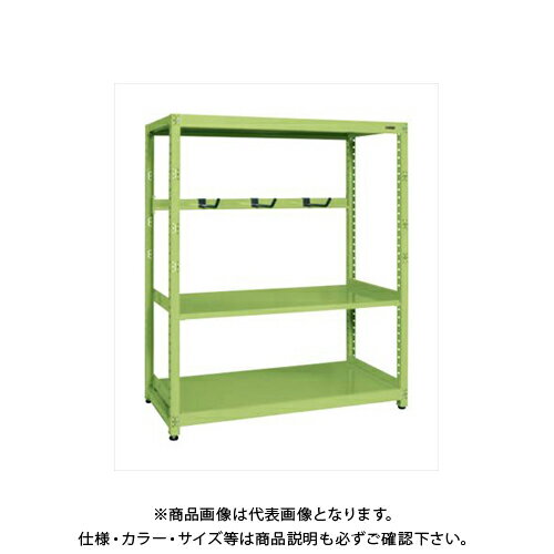 【送料別途】【直送品】サカエ SAKAE RKラック仕切りアーム付(単体) W1500×D450×H1200 グリーン RKN-5423A