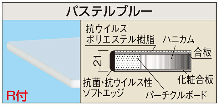 【送料別途】【直送品】サカエ SAKAE ニューCSスーパーワゴン(抗菌・抗ウイルス天板付) W750×D500×H900 (ホワイト×ブルー) CSWA-608VBJW [2]