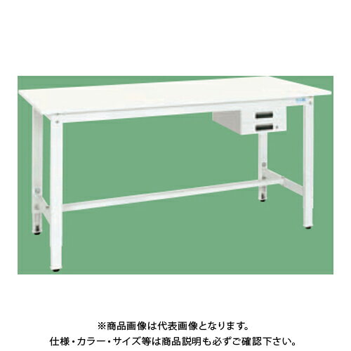樂天商城 - 【送料別途】【直送品】サカエ SAKAE 軽量高さ調整作業台(抗ウイルス天板) 引出2段 W1200×D600×H800〜1000 ホワイト TKK8-126BVPW