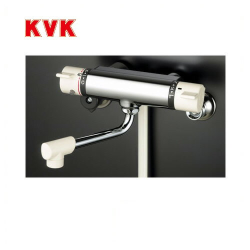 [KF800R3]KVK 浴室水栓 シャワー水栓 サーモスタットシャワー金具（壁付きタイプ） 300mmパイプ付 逆止弁 快適節水シャワー 蛇口 【送料無料】 壁付タイプ おしゃれ