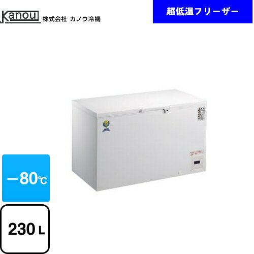 ▼この商品の関連商品はこちら 冷凍庫　設置お見積り　≪CONSTRUCTION-D-FREEZER≫ メーカー希望小売価格はメーカーカタログに基づいて掲載していますDL-230 商品説明シリーズ DLシリーズ -80℃仕様・特徴 上開き230L超低温フリーザー電源：単相100V　50/60Hz消費電力：500W/530W冷媒：HC混合冷媒　自然冷媒（ノンフロン）1ドア冷凍庫温度調節：デジタルサーモスタット【冷却性能】-80℃〜-60℃　※周囲温度30℃時、排熱環境/設置スペース15cm以上 サイズ 外形寸法：W1055×D730×H865mm重量 製品重量：66kg付属品バスケット1個、霜取用ヘラ、鍵