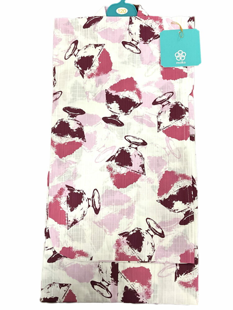 【moika】子供浴衣 [120] 7-8歳 女の子 綿 かき氷 250527-07