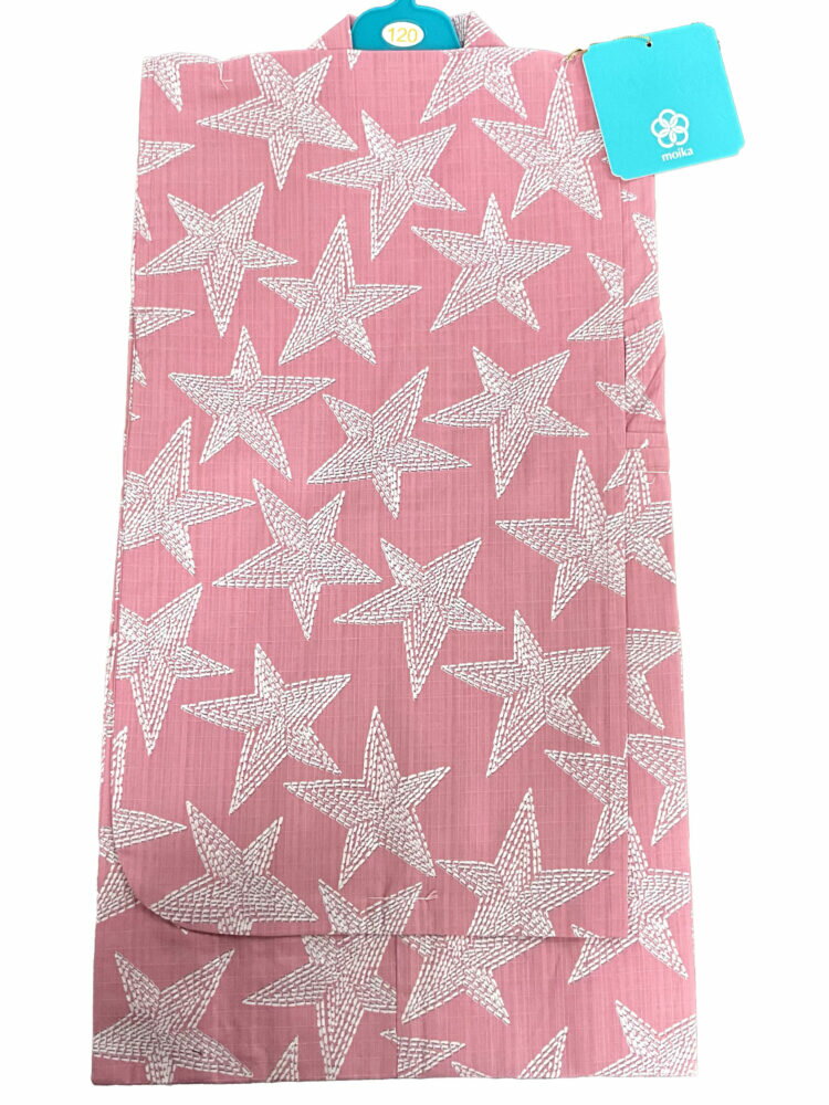 【moika】子供浴衣 [120] 7-8歳 女の子 綿 250527-09