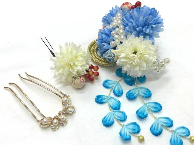 髪飾り3個セットかんざし振袖成人式...