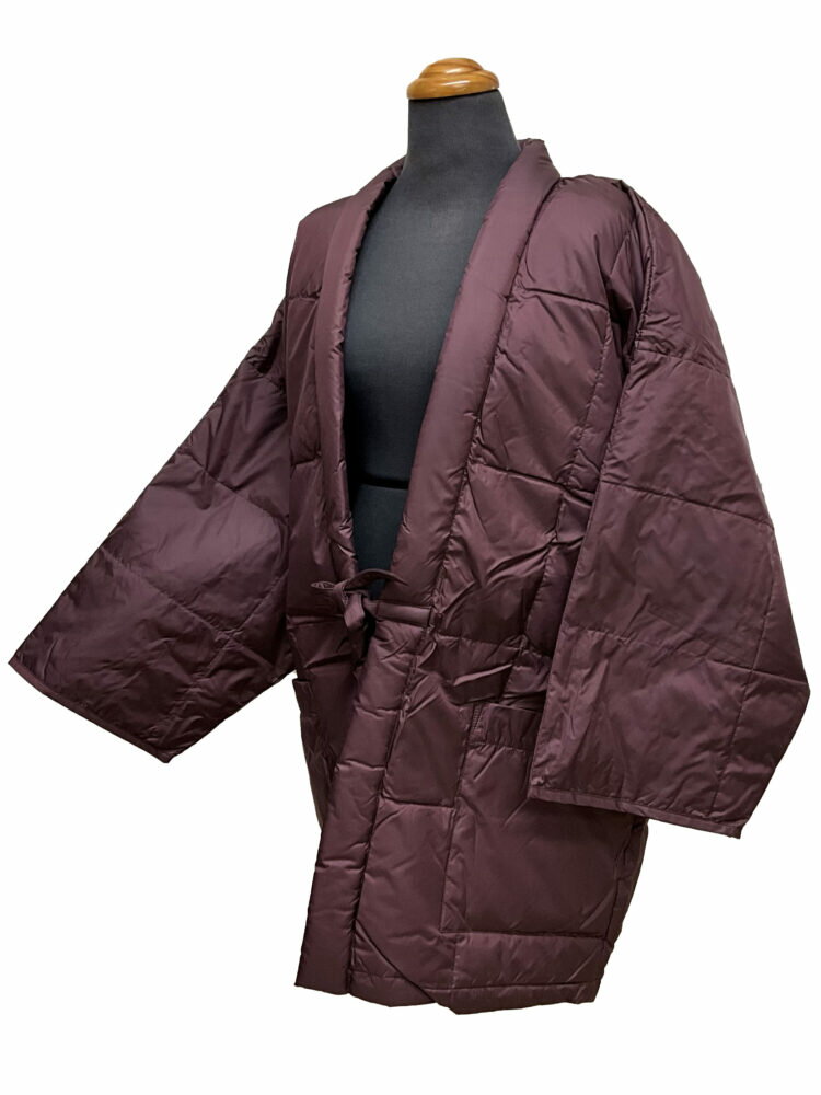 羽毛袢天-ワイン色