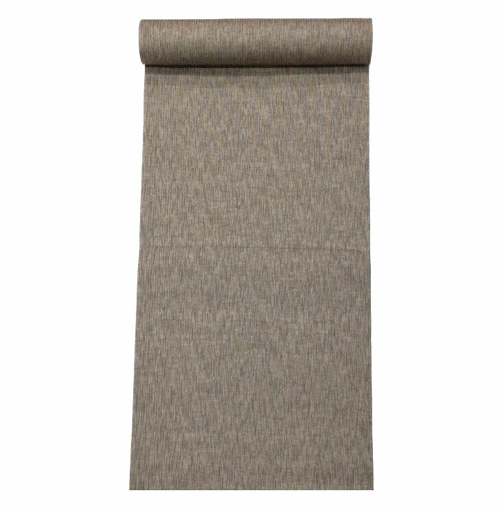 【粋・夏】男物浴衣 メンズ 反物 茶 ブラウン 綿麻 日本製 11391-2