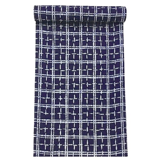 【東京本染ゆかた】男性 浴衣 反物 綿 濃紺 長尺 日本製 d-tk124-2