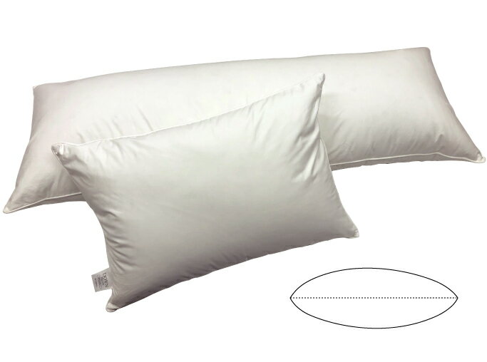 ダウンピロー（羽毛枕）【プレーンスリーパー】お好きなサイズでお休みください♪　M120サイズ 43×120cm