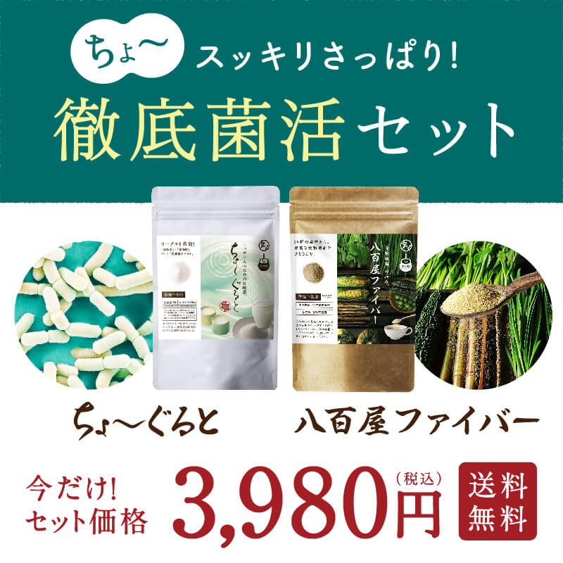 乳酸菌の日！【送料無料】タマチャンの徹底菌活セット美粉屋ちょーぐると&八百屋ファイバーのプレミアムセット|腸活 菌活 乳酸菌ケア