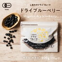 オーガニック・ドライブルーベリー500g（250g×2袋）(アメリカ産/無添加)爽やかな酸味と豊富なアントシアニンが特徴のブルーベリー。|ドライフルーツ 無添加 有機砂糖使用 有機ひまわり油使用 オーガニック 有機JAS認定 Natural dryfruit blueberry