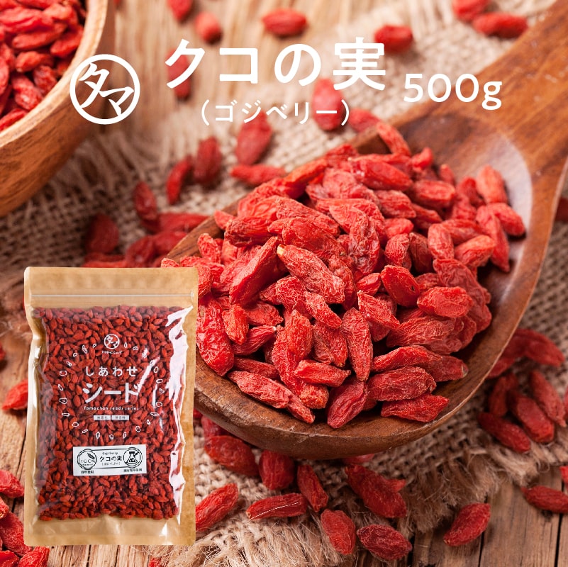 【送料無料】クコの実-無添加500g(250g×2)ホンマでっかでも紹介された美容食材と言われる今、セレブの間でも話題の赤い果実ミネラル・ビタミンの宝庫！そのままでも、料理・飲料にも♪【ウルフベリー くこの実 ゴジベリー】