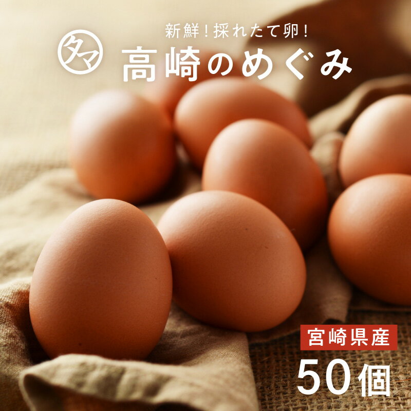 高崎のめぐみ 50個（アスタキサンチン入り赤卵）【産地直送】 宮崎県産 都城産 新鮮たまご 玉子焼きにも 自家配合飼料 【生卵/タマゴ/たまご】|お取り寄せ 国産 玉子 ギフト 贈り物 お土産 プレゼント 健康 恵農場株式会社