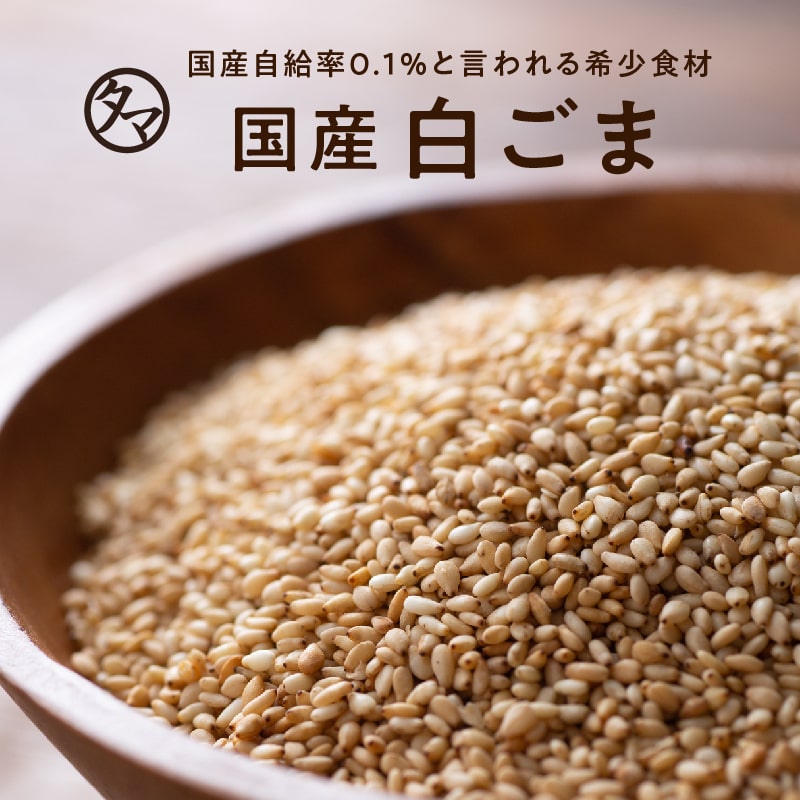 【送料無料】香川県産煎り白ごま(70g/無添加)四国地方で農薬不使用で育てられた、栄養も香りも高い、自給率0.1%の幻の日本産ごまいつもの料理に、サッと栄養の一振り。|焙煎・黒胡麻・黒ゴマ・擦りごま 国産