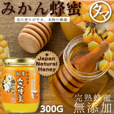 国産みかん蜂蜜(ハチミツ) 300G標高450mの福岡県でも有名な名水が湧く飛形山のみかん畑で採蜜した風味豊か