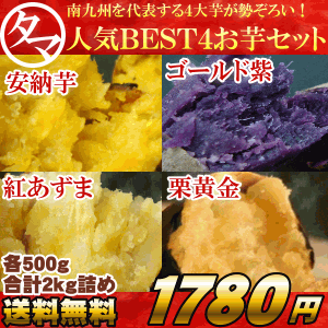 【送料無料】南九州最強のお芋お芋4種お試しセット
