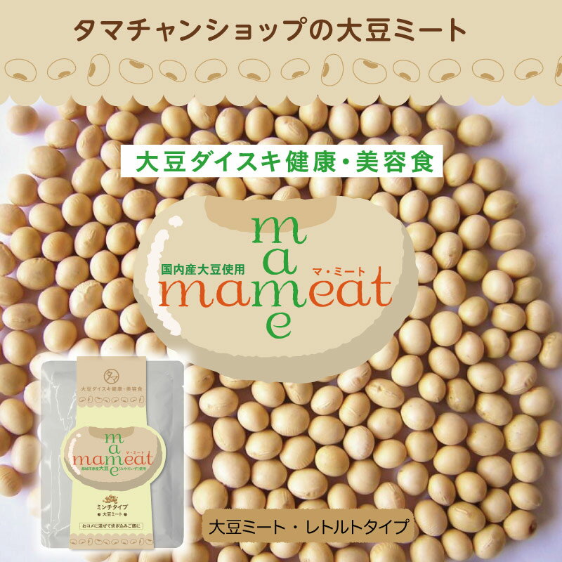 【送料無料】マ・ミート(レトルトミンチタイプ)3袋×100g国産大豆100%使用！大豆だけでつくった大豆ミート。お肉料理をさらにヘルシーに！大豆肉 代替肉 ヴィーガン 菜食 ベジタリアン 国産大豆 高たんぱく ヘルシー マミート まみーと 宮崎県産 キャンプ飯のサムネイル