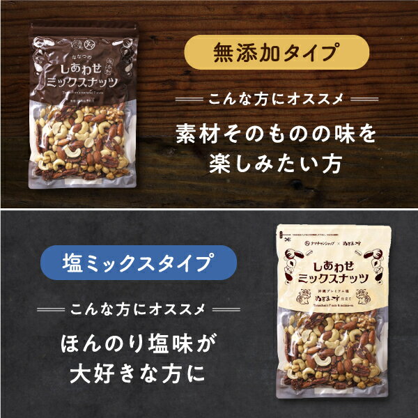 2019楽天年間ランキング1位！ななつのしあわせミックスナッツ 300g選べる 無添加 or 有塩 送料無料アーモンド クルミなど7種類が楽しめる贅沢ナッツ。チャック付き｜オメガ3脂肪酸 小分け 無塩 塩味 素焼き ロースト ロカボ ギフト