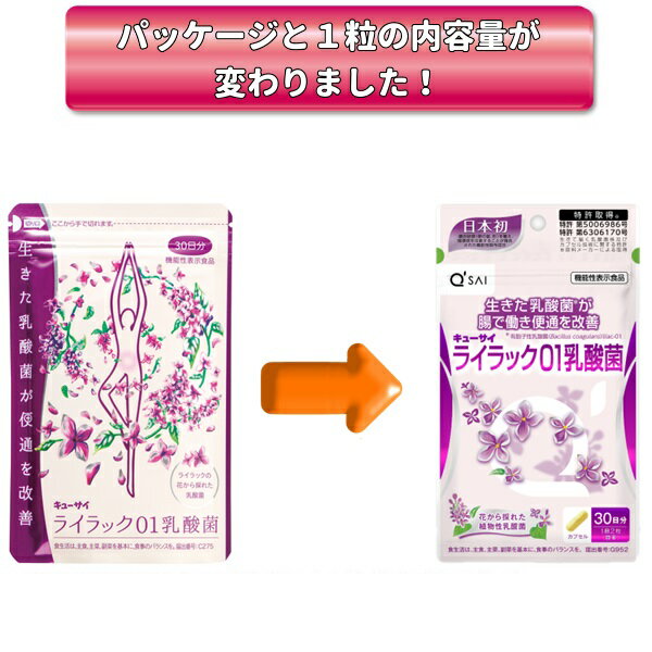 キューサイ ライラック01乳酸菌 191mg×60粒入 4袋まとめ買い サプリ 便通 善玉菌 腸内環境 便通改善サプリメント 2