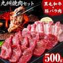 九州牛豚焼肉食べ比べセット 黒毛和牛 豚肉 500g 焼肉セット BBQ 送料無料 九州産 焼肉 肉 お肉 ウデ モモ 赤身 豚 バラ肉 お買い物マラソン 《7...