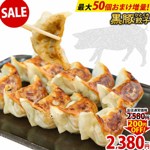 【在庫処分セール★2,380円】黒豚ひとくち餃子 50個入り(25個×2パック) 【賞味期限：2024/06/11】餃子 惣菜 惣菜セット冷凍餃子 セット ぎょうざ 九州産 黒豚使用 晩酌 お取り寄せグルメ《7-14営業以内発送予定(土日祝除)》