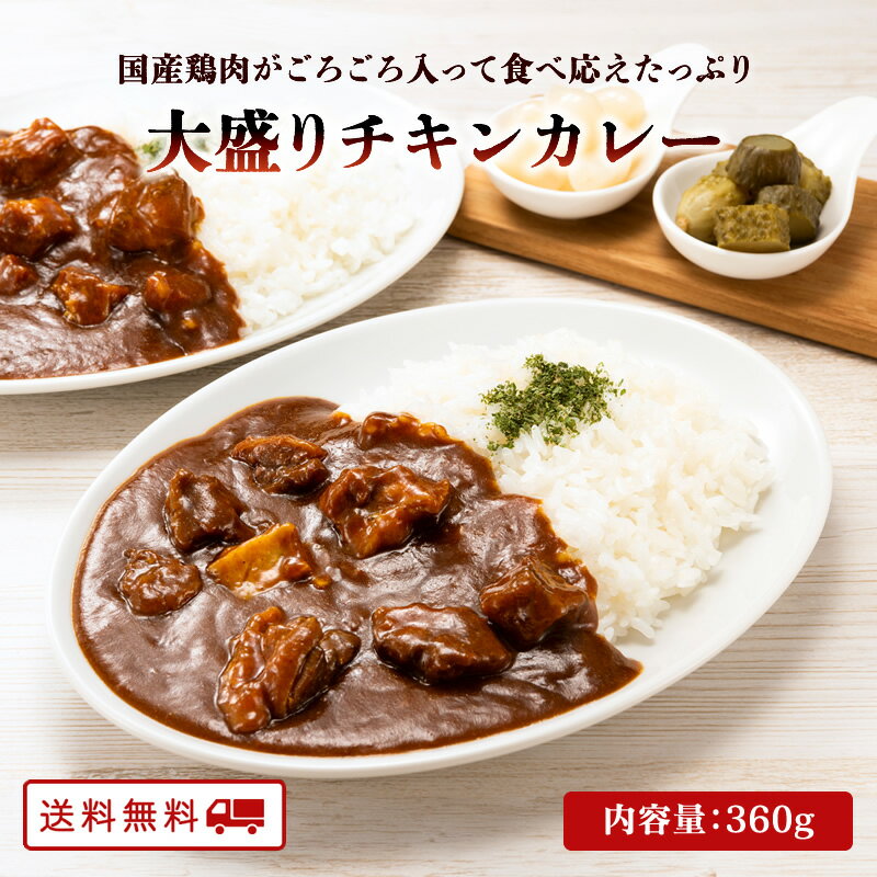 【クーポン配布中】＼美味しさお届け／ 大盛 チキンカレー 360g×2パック 国産 レトルト B級グルメ ご当地グルメ 常温 保存 送料無料のサムネイル