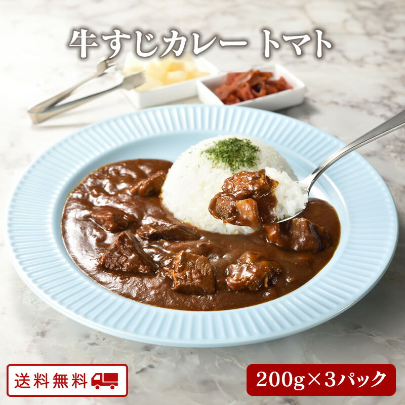 【クーポン配布中】＼美味しさお届け／ 新発売 牛すじカレー（トマト味）200g×3パックのサムネイル