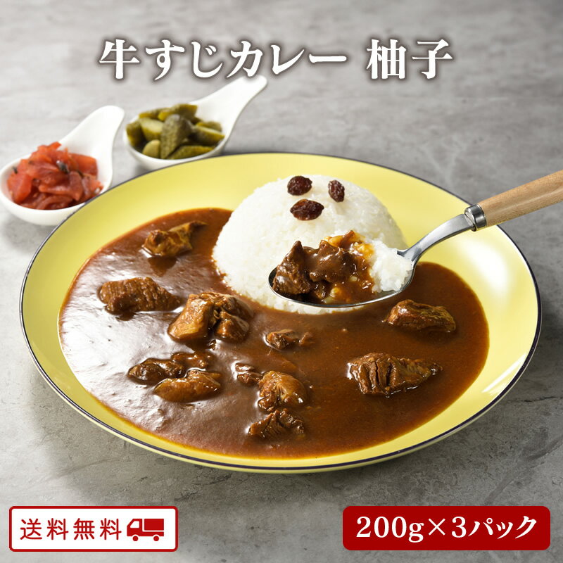 【クーポン配布中】＼美味しさお届け／ 新発売 牛すじカレー（柚子味）200g×3パックのサムネイル