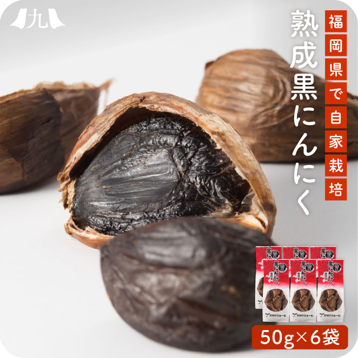 【送料無料】 熟成黒にんにく お得な詰め合わせ 50g×6袋 にんにく 醗酵 福岡 九州 国産