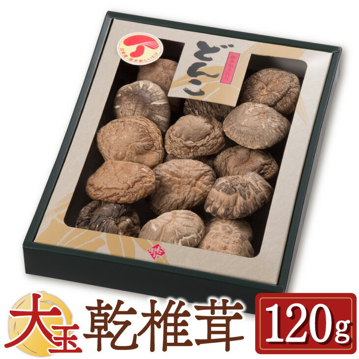 大玉どんこ 干ししいたけ 120g 紙箱