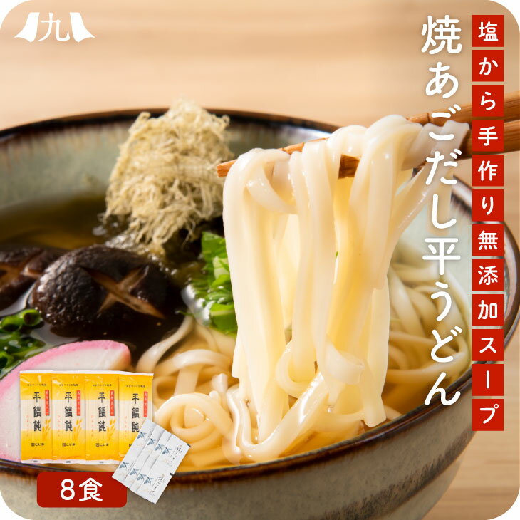 楽天九州お取り寄せ本舗焼きあごスープ 平うどん お試し 8食 平饂飩 平たいうどん 無添加 あごスープ 平麺 ポスト投函 メール便 1000円 ポッキリ 買い回り 九州 お取り寄せ グルメ ギフト プレゼント 贈り物 送料無料