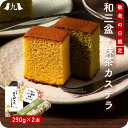 予約受付 敬老の日限定「和三盆と抹茶の長崎本舗カステラ」(和三盆+抹茶セット) 九州 お取り寄せ 糖庵 和菓子 食べ比べ カット済 2種 手提げ袋 プレゼント ギフト 送料無料 2025