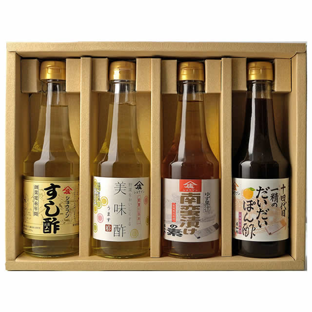 すぐれものセット（すし酢・美味酢・南蛮漬けの素・だいだいぽん酢） お酢 飲酢 酢 健康 美容 調味料 九州 お取り寄せ グルメ ギフト プレゼント 贈り物 送料無料 内祝い お祝い 御礼