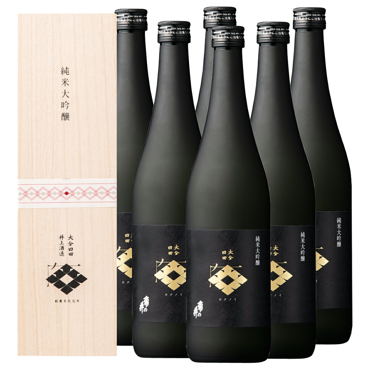 角の井純米大吟醸 720ml　木箱付き　6本セット【かくのい】【送料無料】