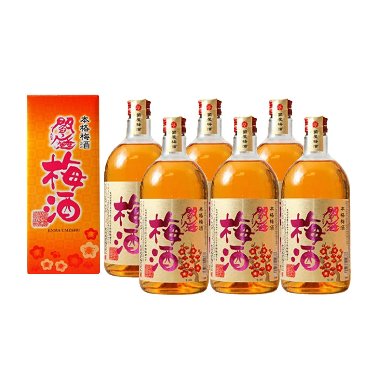 本格梅酒 閻魔梅酒 化粧箱入14°720ml　6本セット　送料無料　老松酒造