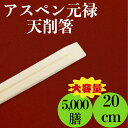 九州紙工 割り箸 裸箸 アスペン天削 元禄 5,000膳 使い捨て 業務用 飲食店