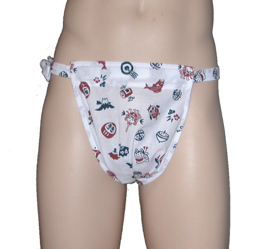 NEWもっこふんどし　縁起ちらし【サイズ変更OK】SS～LL 綿100% 九州屋 手ぬぐい 古典 縫い止め ゴム仕様 しめつけないゴム 当店オリジナル ふんどし フンドシ FUNNDOSI 肌着 男性下着 インナーウェア 下着 日本製下着