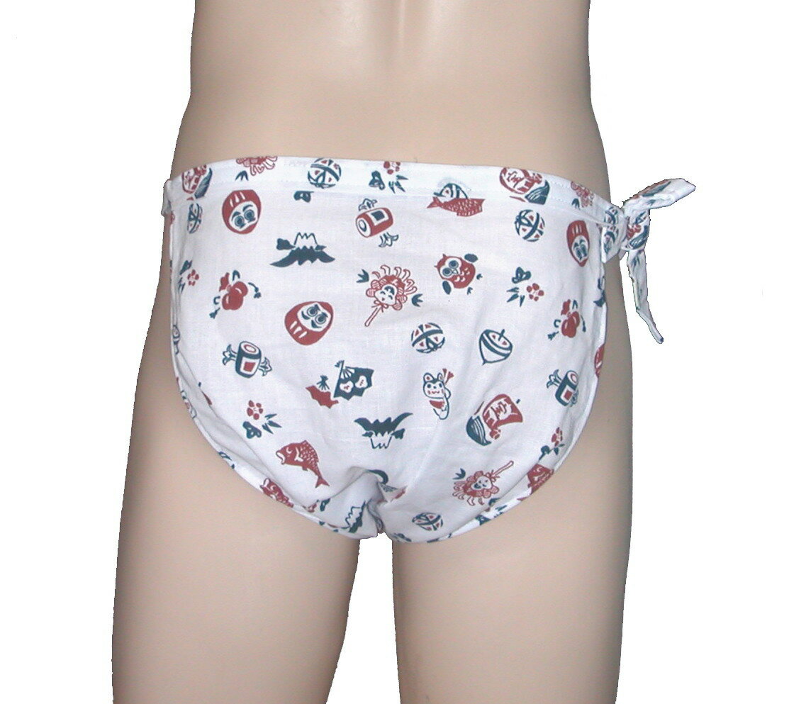 NEWもっこふんどし　縁起ちらし【サイズ変更OK】SS～LL 綿100% 九州屋 手ぬぐい 古典 縫い止め ゴム仕様 しめつけないゴム 当店オリジナル ふんどし フンドシ FUNNDOSI 肌着 男性下着 インナーウェア 下着 日本製下着