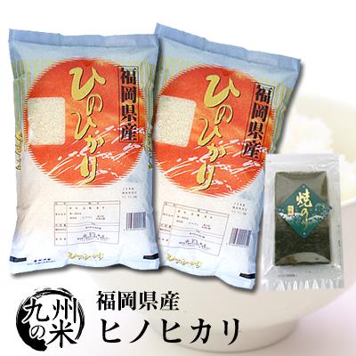 （送料無料） （令和元年産）有明海苔セット 福岡県産ヒノヒカリ 5kg×2袋 【10...