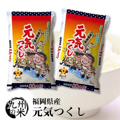 （あす楽対応）（送料無料）（令和元年産新米）福岡県産元気つくし5kg×2袋【10kg】（ショップ・オブ・ザ・イヤー2018ジャンル賞受賞）