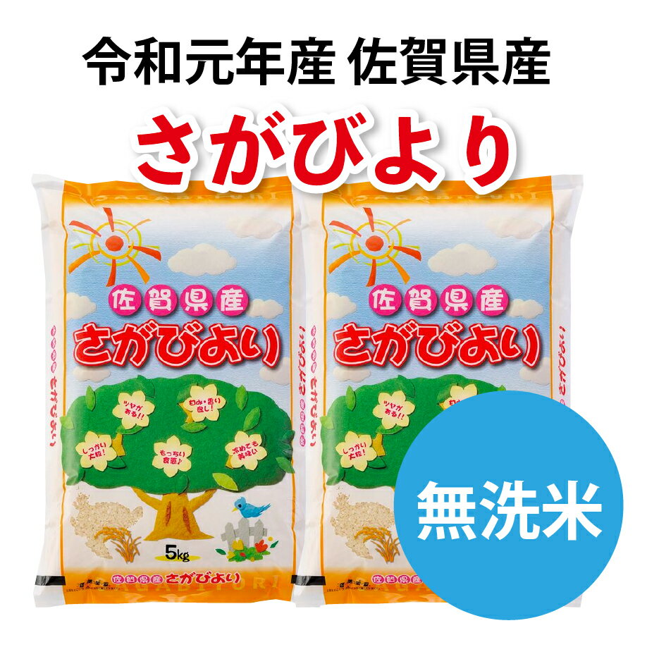 （送料無料） （数量限定）（令和元年産）【無洗米】佐賀県産さがびより5kg×2袋【1...