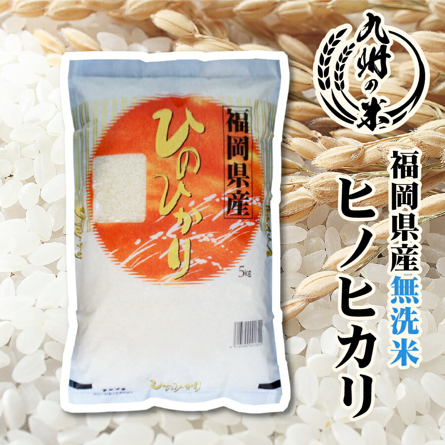 【令和5年産】送料無料 無洗米 福岡県産ヒノヒカリ 5kg