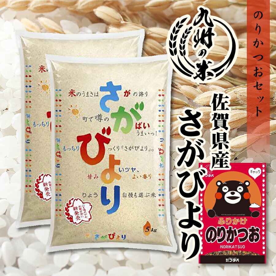 【令和5年産】送料無料 ふりかけセット 1等米 【14年連続特A受賞】佐賀県産さがびより 10kg（5kg×2袋）のサムネイル