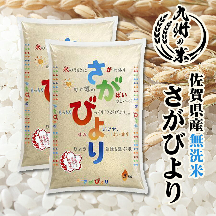 【令和5年産】送料無料 数量限定一等米 無洗米 1等米 【14年連続特A受賞】佐賀県産さがびより10kg 5kg 2袋 