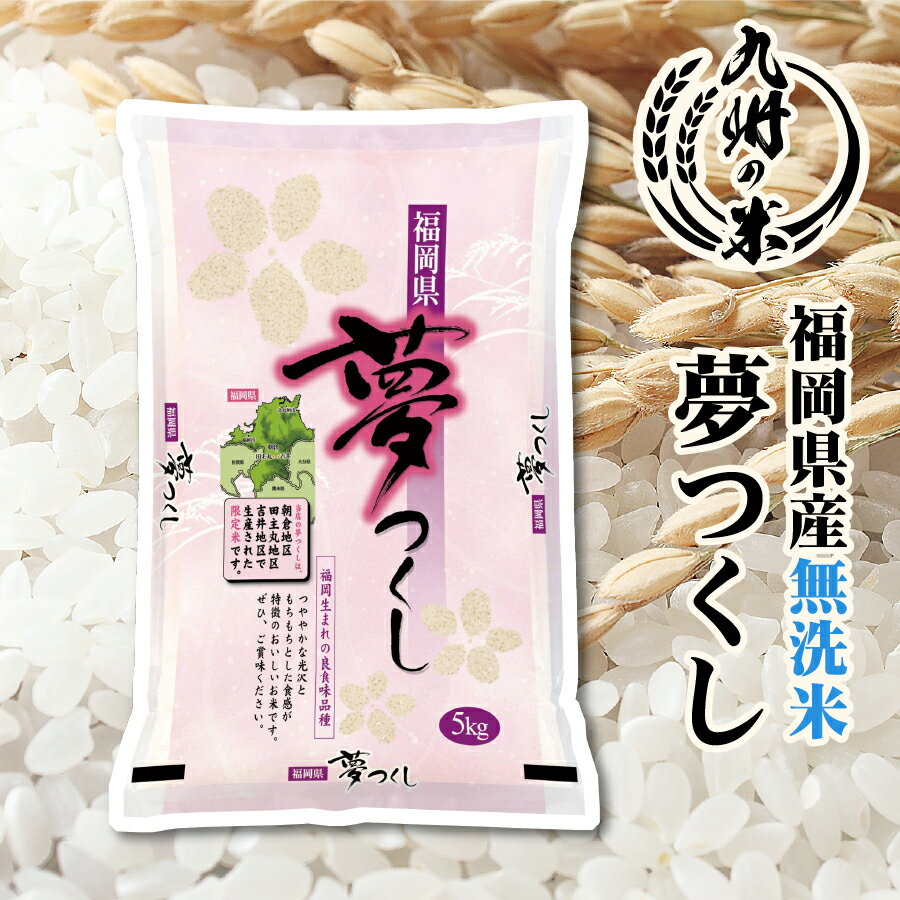 【令和5年産】送料無料 無洗米 福岡県産 夢つくし5kg