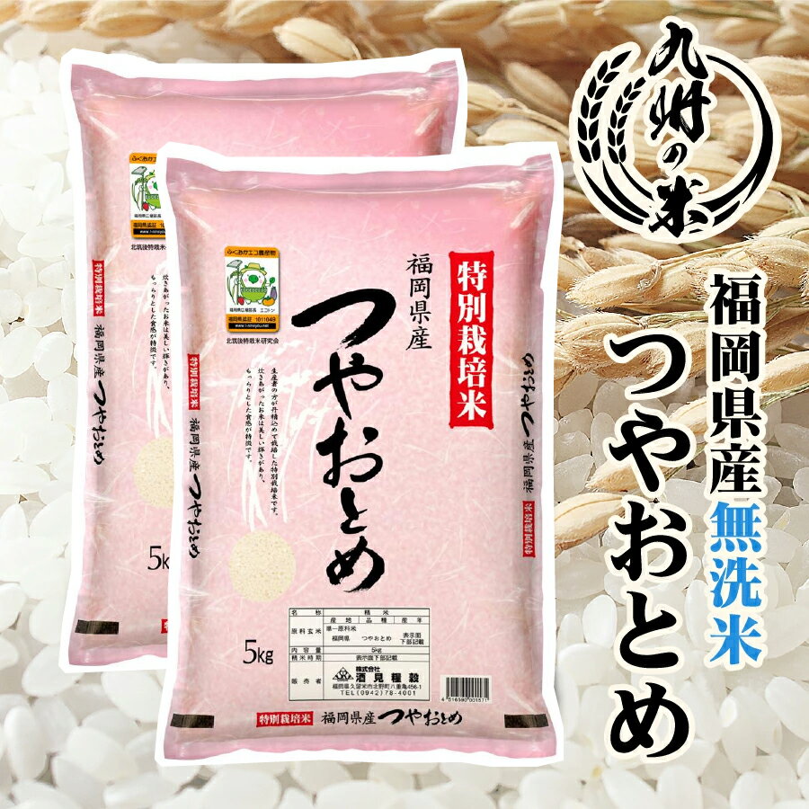 【お買い物マラソン期間ポイント2倍】【令和7年産】送料無料 無洗米 減農薬 つやおとめ 10kg（5kg×2袋）【沖縄・北海道は別途送料プラス500円】