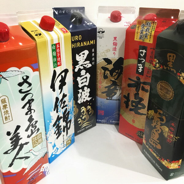 楽天九州酒問屋オンライン　楽天市場店九州本格芋焼酎1800mlパック飲み比べ6本Aセット