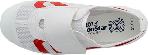 ムーンスター バイオTEF02　bl 11211465 red 2 w 1 上履き14-27cm