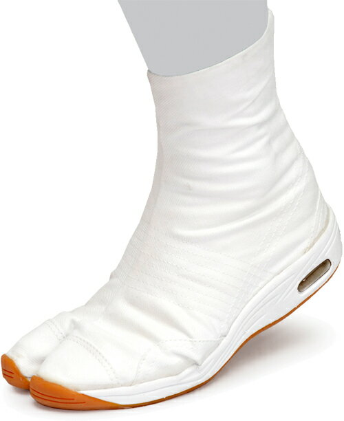 【在庫処分数量限定】エアークッションエアー祭足袋　飛脚タビ7枚　白 23.5cm M-33-7