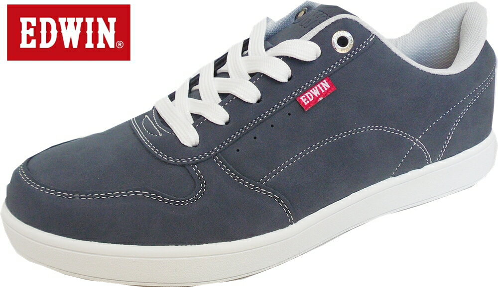 fuエドウィン EDW-7055 ネイビー EDWIN　送料無料　紳士スニ−カー メンズ 25-28cm スニーカー