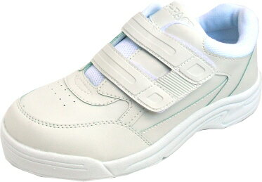 秋毎 紳士スニーカー ハイペース 0204 7201 　ホワイト　合皮アッパー紳士幅広4E反射板付き